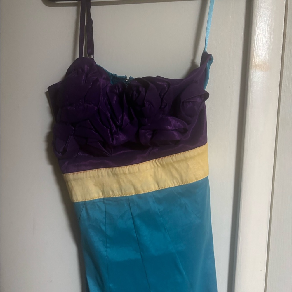 Colorful Strapless Dress